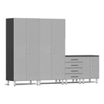 Ulti-MATE Garage 4-Piece Cabinet Set in Stardust Silver Metallic | Garage Giant 