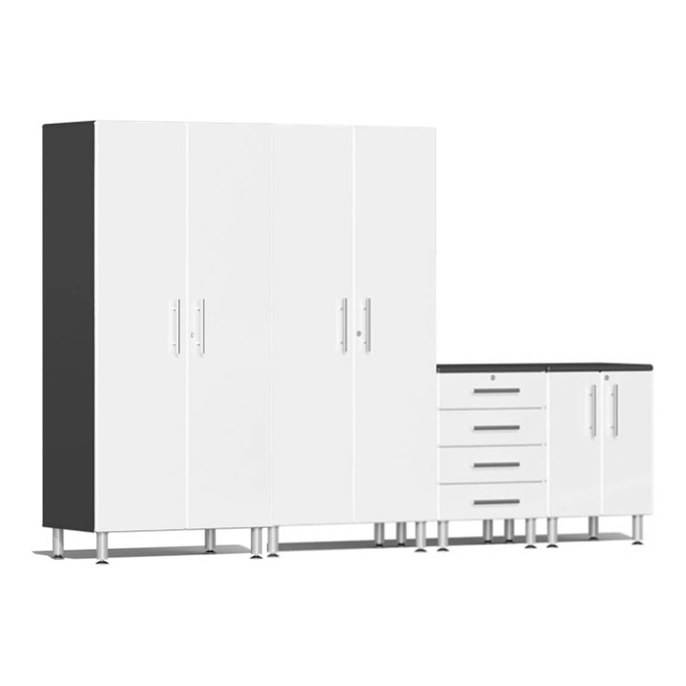 Ulti-MATE Garage 4-Piece Cabinet Set in Starfire White Metallic | Garage Giant