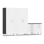 Ulti-MATE Garage 4-Piece Cabinet Set in Starfire White Metallic | Garage Giant 