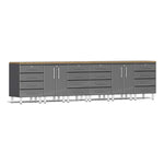 Ulti-MATE Garage 8-Piece Cabinet Kit with Bamboo Worktops in Graphite Grey Metallic | Garage Giant 