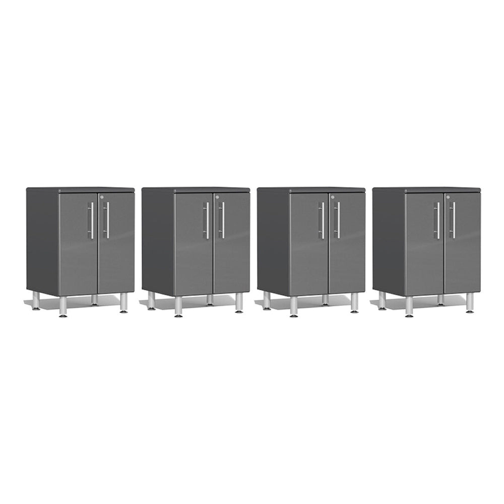 Ulti-MATE Garage 2-Door Base Cabinet in Graphite Grey Metallic (4-Pack) | Garage Giant