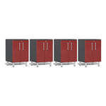 Ulti-MATE Garage 2-Door Base Cabinet in Ruby Red Metallic (4-Pack) | Garage Giant 