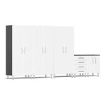 Ulti-MATE Garage 5-Piece Cabinet Set in Starfire White Metallic | Garage Giant 