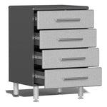 Ulti-MATE Garage 7-Piece Cabinet System with Channeled Worktop in Stardust Silver Metallic 
