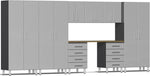 Ulti-MATE Garage Cabinets 9-Piece Cabinet Kit with Bamboo Worktop-UG27092S-Silver-Garage Giant 