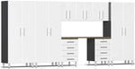 Ulti-MATE Garage Cabinets 9-Piece Cabinet Kit with Bamboo Worktop-UG27092W-White-Garage Giant 