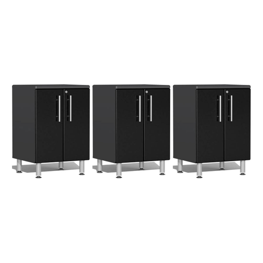 Ulti-MATE Garage 3-Piece 2-Door Garage Cabinet Kit in Midnight Black Metallic-UG28030B-Garage Giant