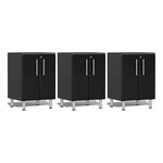 Ulti-MATE Garage 3-Piece 2-Door Garage Cabinet Kit in Midnight Black Metallic-UG28030B-Garage Giant 