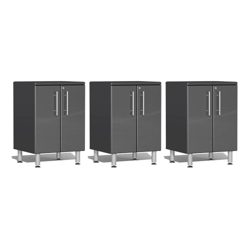 Ulti-MATE Garage 3-Piece 2-Door Garage Cabinet Kit in Graphite Grey Metallic-UG28030G-Garage Giant