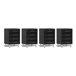 Ulti-MATE Garage 4-Drawer Base Cabinet in Midnight Black Metallic (4-Pack) | Garage Giant 