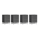 Ulti-MATE Garage 4-Drawer Base Cabinet in Graphite Grey Metallic (4-Pack) | Garage Giant 