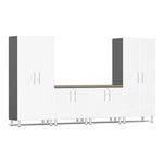 Ulti-MATE Garage Cabinets 5-Piece Set With Extra-Wide Base Cabinets-UG28052W-Starfire White-Garage Giant 