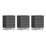 Ulti-MATE Garage 3-Piece 4-Drawer Garage Cabinet Kit in Graphite Grey Metallic-UG29030G-Garage Giant 