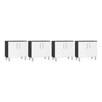 Ulti-MATE Garage 2-Door Oversized Base Cabinet in Starfire White Metallic (4-Pack) | Garage Giant 