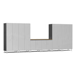Ulti-MATE Garage Cabinets 7-Piece Set With 4X Tall Cabinets, 2X Extra-Wide Base Cabinets-UG29072S-Stardust Silver-Garage Giant 