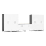 Ulti-MATE Garage Cabinets 7-Piece Set With 4X Tall Cabinets, 2X Extra-Wide Base Cabinets-UG29072W-Starfire White-Garage Giant 