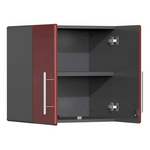 Ulti-MATE Garage 8-Piece Cabinet Set with Bamboo Worktop in Ruby Red Metallic-UG29082R-Garage Giant 