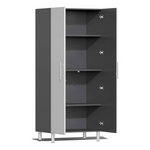 Ulti-MATE Garage 8-Piece Cabinet Set with Bamboo Worktop in Stardust Silver Metallic-UG29082S-Garage Giant 