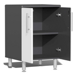 Ulti-MATE Garage 8-Piece Cabinet Set with Bamboo Worktop in Starfire White Metallic-UG29082W-Garage Giant 