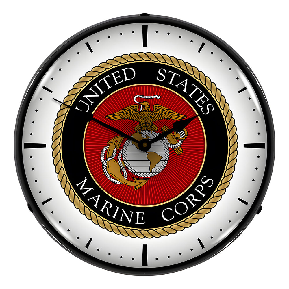 Collectable Sign and Clock US Marine Corps Backlit Wall Clock-USA710130-Garage Giant