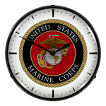 Collectable Sign and Clock US Marine Corps Backlit Wall Clock-USA710130-Garage Giant 
