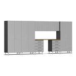 Ulti-MATE Garage Cabinets 9-Piece Cabinet Kit with Bamboo Worktop-UG27092G-Grey-Garage Giant 