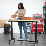 SafeRacks Height Adjustable Mobile Workbench-WB-C4824-HWB-Garage Giant 
