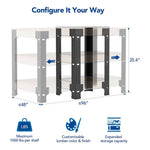 Fleximounts Customizable Work Bench Frame (Lumber Not Included)-FLX-WB107A-BLK-Garage Giant 
