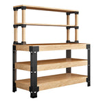 Fleximounts Customizable Work Bench and Shelving Frame (Lumber Not Included)-FLX-WB107B-BLK-Garage Giant 