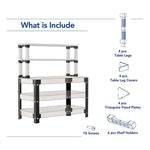 Fleximounts Customizable Work Bench and Shelving Frame (Lumber Not Included)-FLX-WB107B-BLK-Garage Giant 