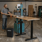 4Dock Electric 60 x 30 Height-Adjustable Industrial Workbench (Black Frame) 