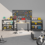 4Dock Electric 60 x 30 Height-Adjustable Industrial Workbench (Black Frame) 
