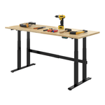 4Dock Electric 72 x 36 Height-Adjustable Industrial Workbench (Black Frame) 