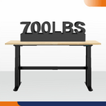 4Dock Electric 72 x 36 Height-Adjustable Industrial Workbench (Black Frame) 