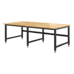 4Dock Heavy-Duty 90 x 48 Industrial Workbench (Black Frame)-WB5B-96RB-Casters Not Needed-Garage Giant 