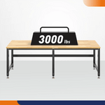 4Dock Heavy-Duty 90 x 48 Industrial Workbench (Black Frame)-WB5B-96RB-Casters Not Needed-Garage Giant 