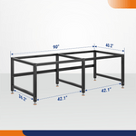 4Dock Heavy-Duty 90 x 48 Industrial Workbench (Black Frame)-WB5B-96RB-Casters Not Needed-Garage Giant 