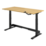 4Dock Manual Hand Crank 60 x 30 Height-Adjustable Industrial Workbench (Black Frame)-WB6B-60RB-Garage Giant 