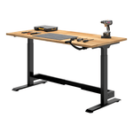 4Dock Manual Hand Crank 60 x 30 Height-Adjustable Industrial Workbench (Black Frame)-WB6B-60RB-Garage Giant 