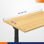 4Dock Manual Hand Crank 60 x 30 Height-Adjustable Industrial Workbench (Black Frame)-WB6B-60RB-Garage Giant 