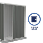 Absco EZI Slider 5' x 3' Metal Storage Shed - Woodland Gray 
