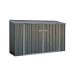 Absco Durango 7.5' x 2.5' Metal Bike Shed - Woodland Gray 