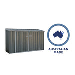 Absco Durango 7.5' x 2.5' Metal Bike Shed - Woodland Gray 