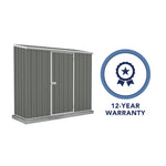 Absco Space Saver 7' x 3'  Metal Storage Shed - Woodland Gray 