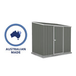Absco Single Door Space Saver 7.5' x 5' Metal Garden Shed - Woodland Gray 