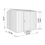Absco Premier 7' x 7' Metal Storage Shed - Woodland Gray 