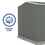 Absco Premier 7' x 7' Metal Storage Shed - Woodland Gray 