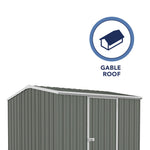 Absco Premier 7' x 7' Metal Storage Shed - Woodland Gray 