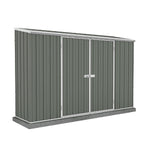 Absco Space Saver 10' x 2.5' Metal Garden Shed - Woodland Gray 
