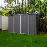 Absco Space Saver 10' x 2.5' Metal Garden Shed - Woodland Gray 
